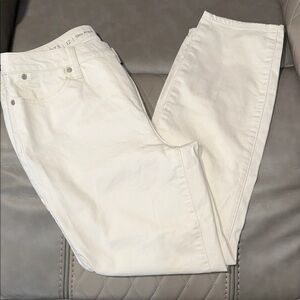 Talbots Cream Slim Ankle Jeans